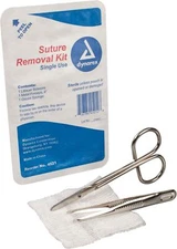 SUTURE REMOVAL KIT - Single Use - Dynarex #4521 - Packs of 1 - FREE SHIP
