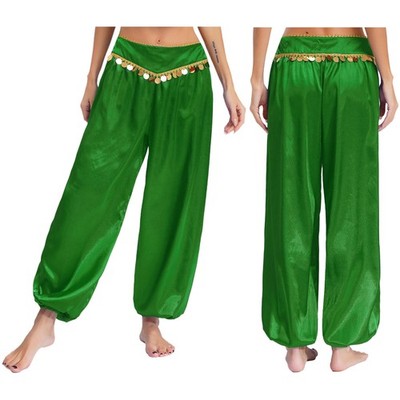Womens Pants Loose Belly Dance Rave Costume Carnival Trousers Harem Bloomers