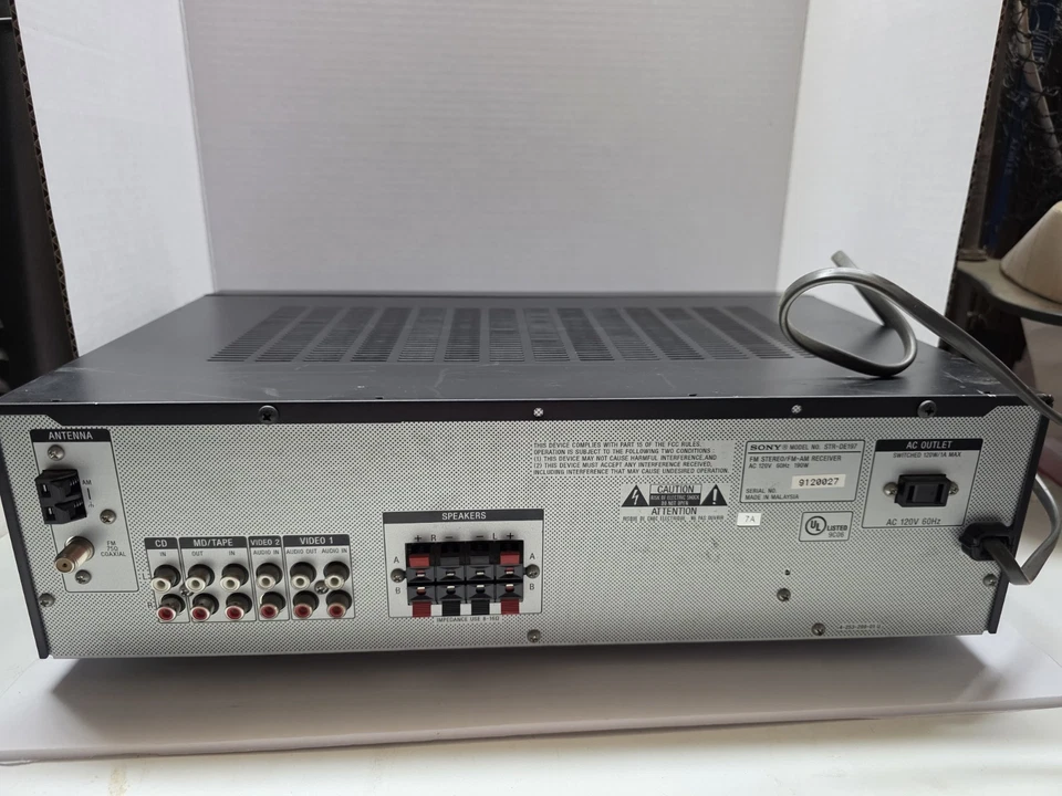 Sony STR-DE197 AV Stereo Receiver Amplifier Digital AM FM - Image 4 of 4