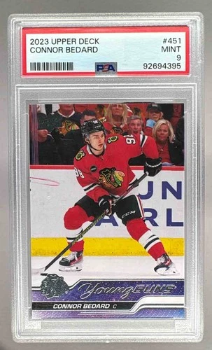 92694395 Connor Bedard 2023 Upper Deck #451 Rookie Young Guns RC PSA 9