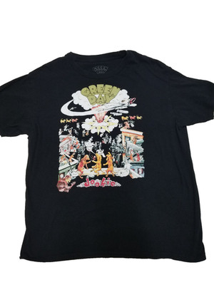 Green Day Dookie T-Shirt Large 90's Black Alternative Punk Rock Band Shirt