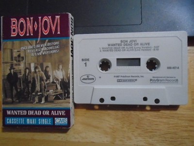 RARE OOP Bon Jovi CASSETTE TAPE Wanted Dead or Alive LIVE Acoustic LONG VERSION