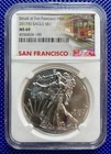 2017 (S) ~ Silver Eagle S$1 ~ NGC MS69 ~ San Francisco Mint ~ #4556824-185