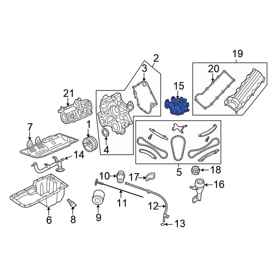For Chrysler Aspen 2007-2009 Chrysler 53020827AC Engine Oil Pump — 第 3/3 张图片