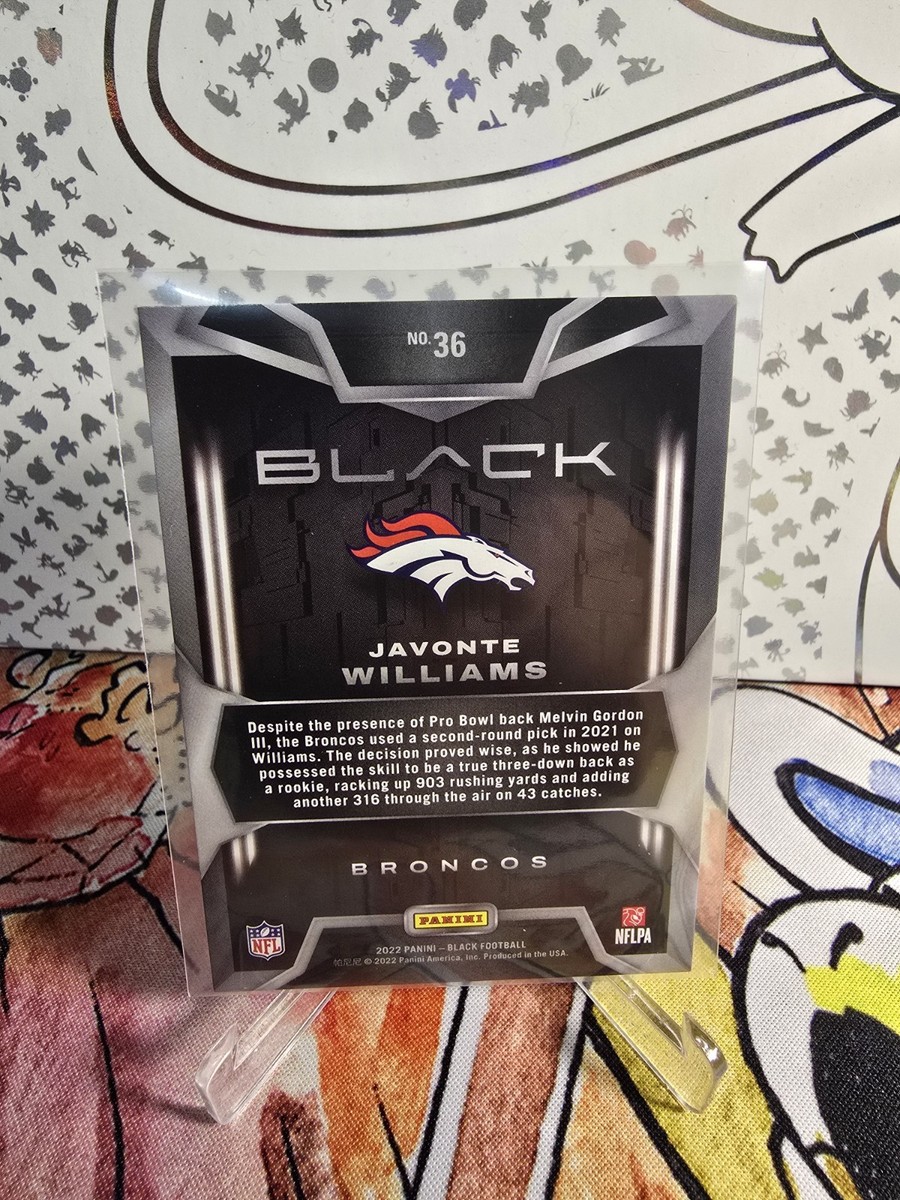 2022 PANINI BLACK EMERALD HOLOFOIL JAVONTE WILLIAMS /10 SSP | eBay