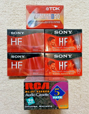 Ten New Audio Cassettes - RCA, Sony, TDK - SEALED
