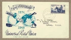Australia 1949 WW Wide World UPU FDC Cover posthorn
