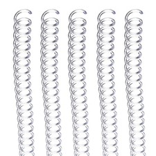 50Pcs 1/4" Spiral Binding Coils Spirals 30 Sheet Capacity Transparent for Office