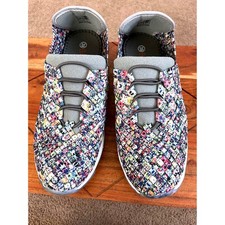 Bernie Mev Gummi Air Multi Color Woven Slip On Sneakers Womens 39 EU 8 US NWOB