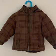 OshKosh B'gosh Puffer Jacket Polyester Plaid Hooded 5T Winter Coat