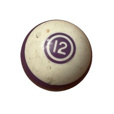 Vtg Aaramith Number 12 Purple Circle Stripe Billiard Pool Ball 2 1/4" Standard