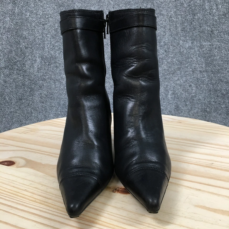 Женские сапоги Coach 7 B Marysa на молнии на каблуке с заостренными лодыжками черные кожаные - Изображение 4 из 4