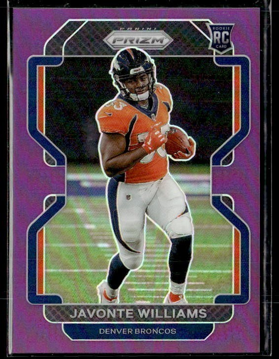 L90,955 - 2021 Panini Prizm Prizms Purple #345 Javonte Williams /125