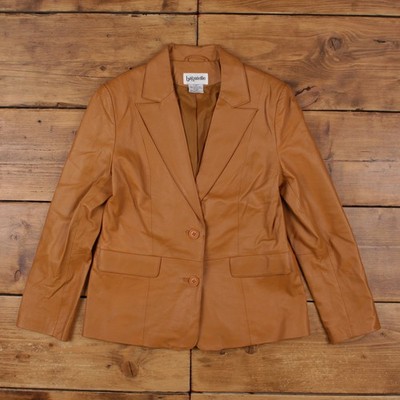 Vintage Bagatelle Lederjacke M Blazer Braun Damen