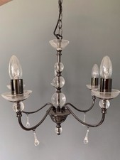 Glass Pendant Ceiling Light and 3 matching Wall Lights