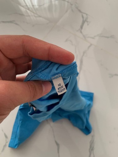 Moncler Kids T-Shirt Men's Blue Color Big Logo 12 Ani 152Cm - Picture 5 of 11