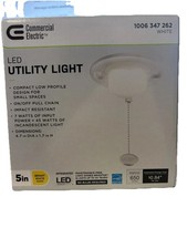 Led Closet Utility Light With Pull Chain - Flush Mount 650 Lumens 7-watt