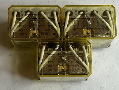 IDEC RH4B-U AC120V Power Relay 4PDT 14-Pin Clear Case Qty 3 Japan Ice Cube Relay