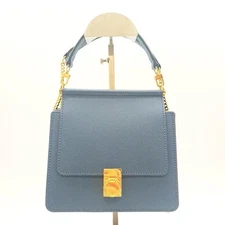 Polène Numero Sept Mini Bag Leather Midnight Blue Women's Used Authentic