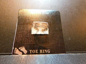 925 Sterling Silver Footprint Toe Ring Adjustable XS Beach Minimalist New
