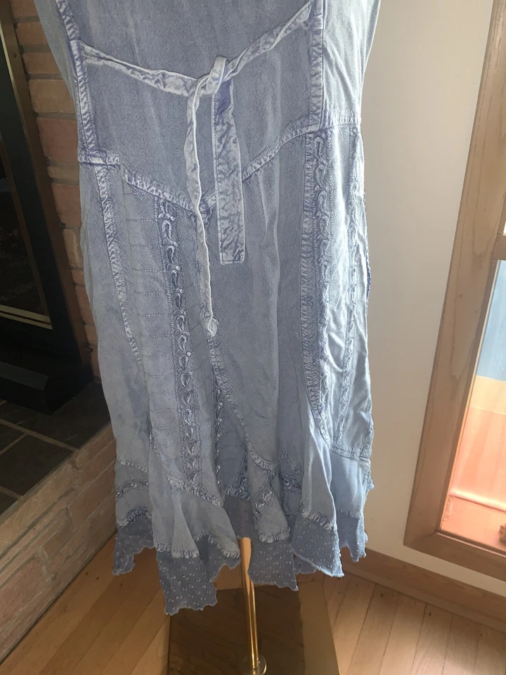 Sacred Threads Boho Dress Sequens Embroidery Tank L/XL Flowy - Image 3 of 4