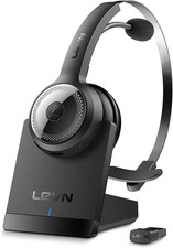 Bluetooth 5.0 Headset, Wireless Headset with Microphone AI Noise Cancelling ...
