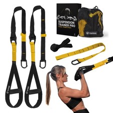 THYSOL Resistance Trainer Pro Exercise Straps Army Sling Trainer Set wit