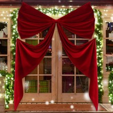 Big Bow Decor 39 x 72 Inch Giant Bow Wall Decor for Room Backdrop Large Ribbo...