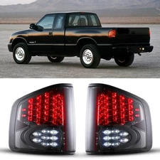 LED Tail Lights For 94-04 Chevy S10/GMC Sonoma Isuzu Black Smoke Brake Lamp NEW