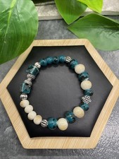 Handmade Ceramic Bead Beaded Stackable 6 Plus Stretch Bracelet New B318