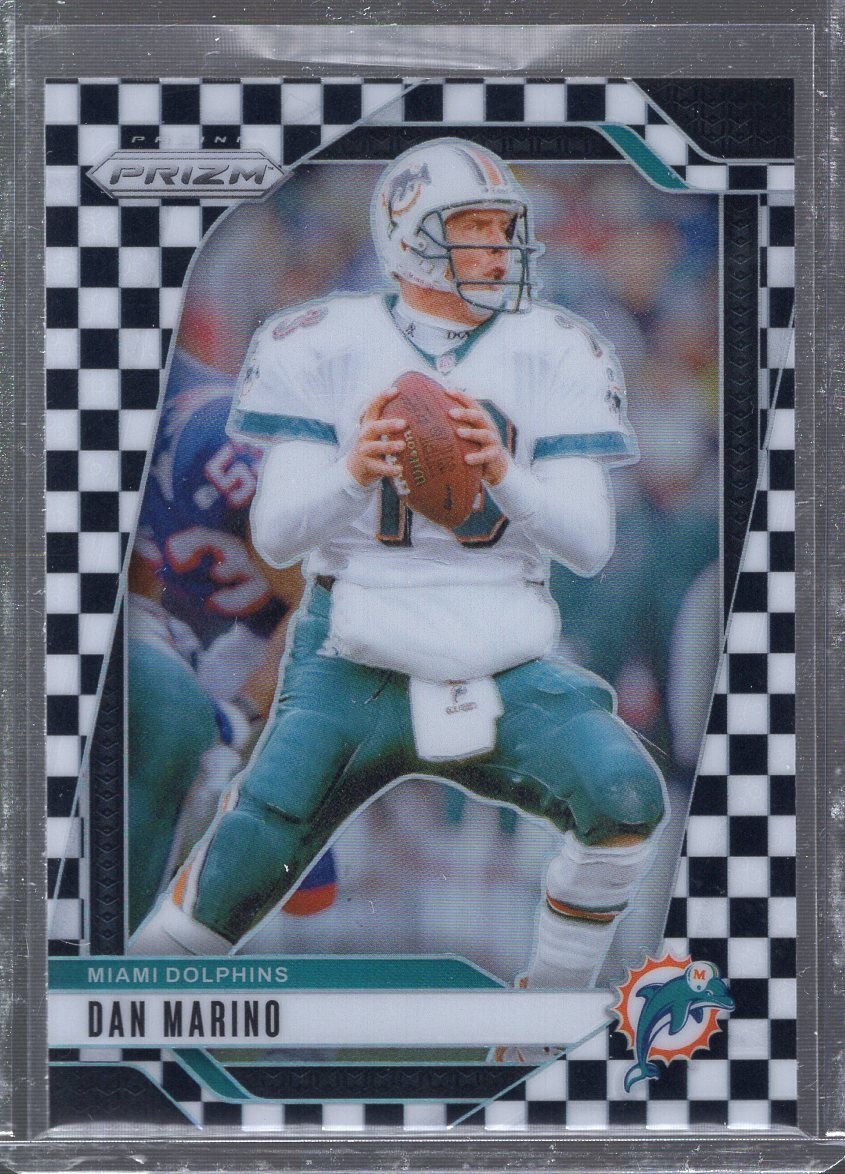 2024 Panini Prizm Black & White Checker Prizm Dan Marino #182 HOF