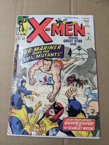 X-Men #6 1964 Namor Kirby Cover Lower Grade GD+ Marvel Silver Age Comic Vintage