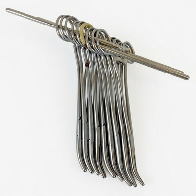Set of 9 V. Mueller GL3110 Heaney Kanter Curved Hysterectomy Forceps 2x Teeth