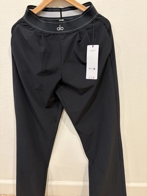 Alo Suit Up Trousers Black Wide Leg Comfy Wrinkle Resistant - Size L