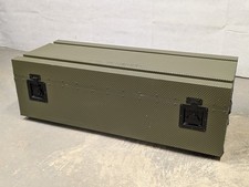 British Army Aluminium Lockable Equipment Storage Case Vehicle Tool Box OD Green