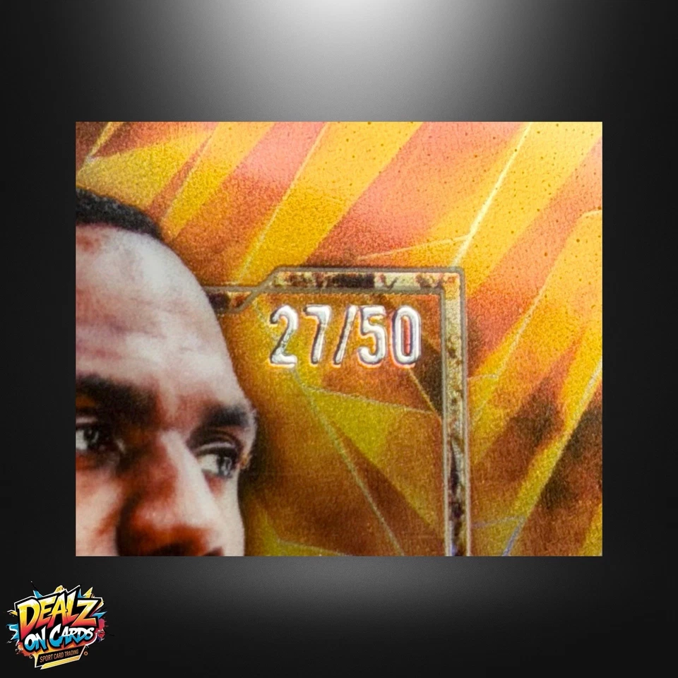 2025 Topps Now LeBron James 50k Points Gold Foil Prizm /50 Case Hit Super Rare! - Image 3 of 3