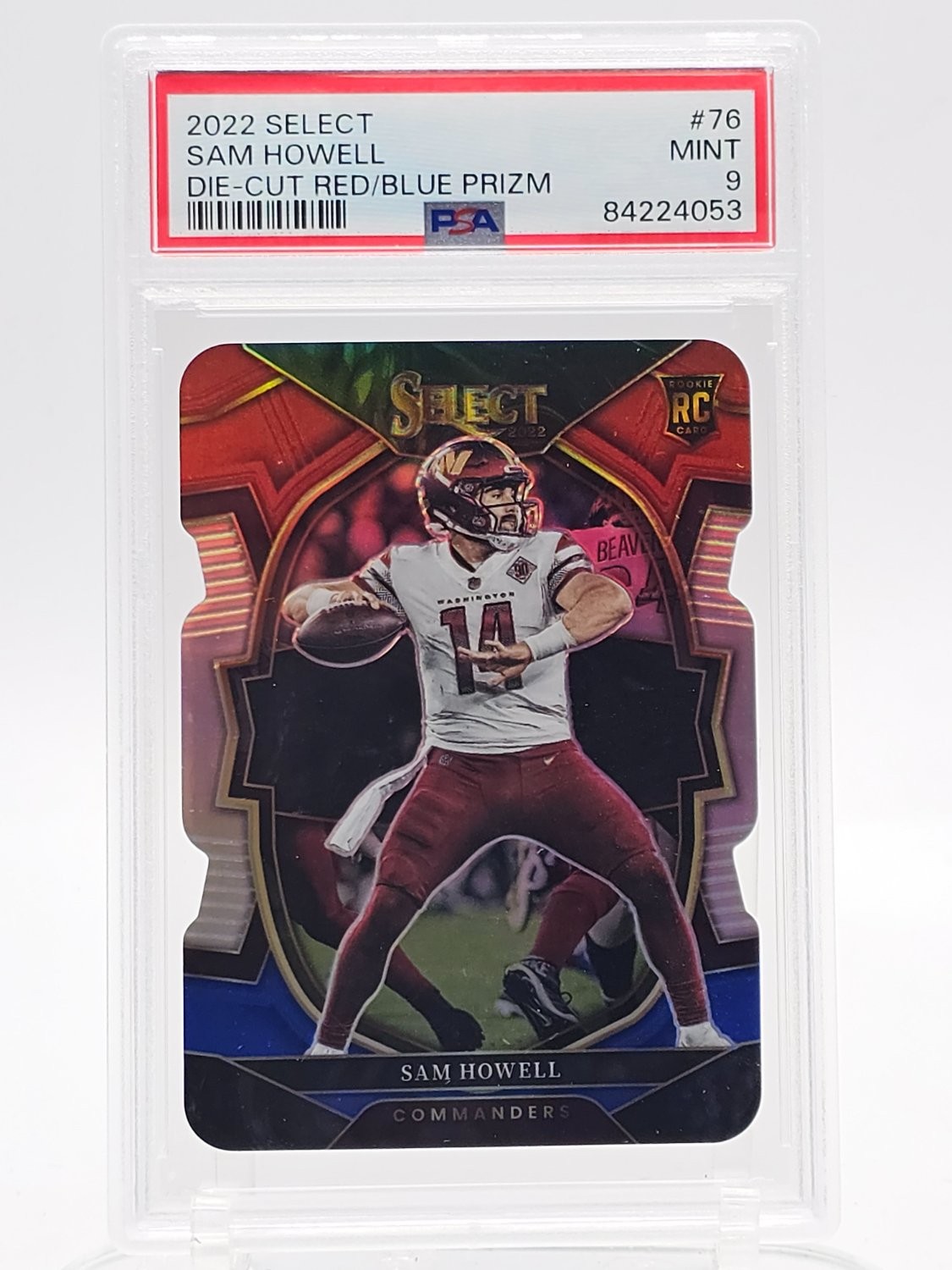 Sam Howell Panini Select #76 Red/Blue Die Cut