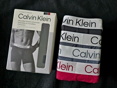 CALVIN KLEIN  MICROFIBER STRETCH 4-PACK TRUNKS MENS UNDERWEAR #NP27420-NWT
