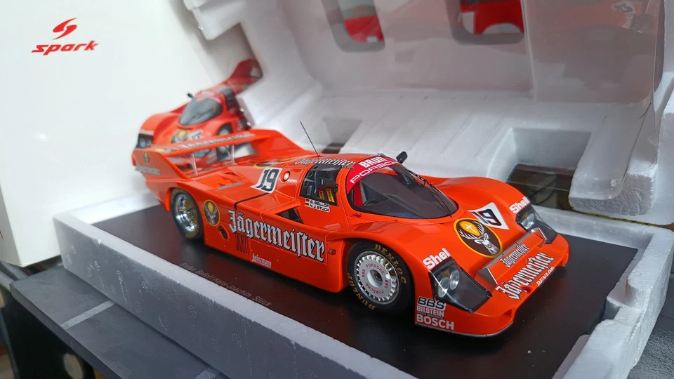 1:18 SPARK Porsche 956 #19 Bellof Stuck Sieger Imola 1984 JÄGERMEISTER Neu & OVP - Bild 3 von 4