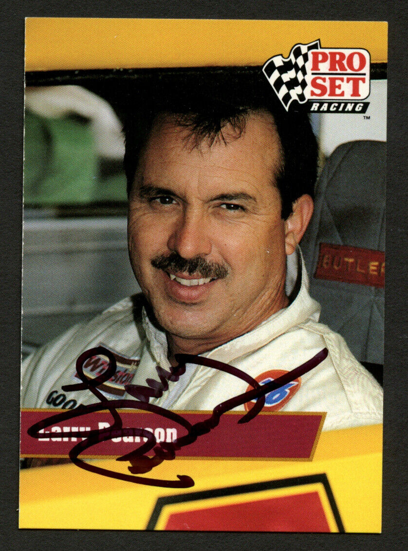 Larry Pearson #105 signed autograph auto 1991 Pro Set NASCAR Tra