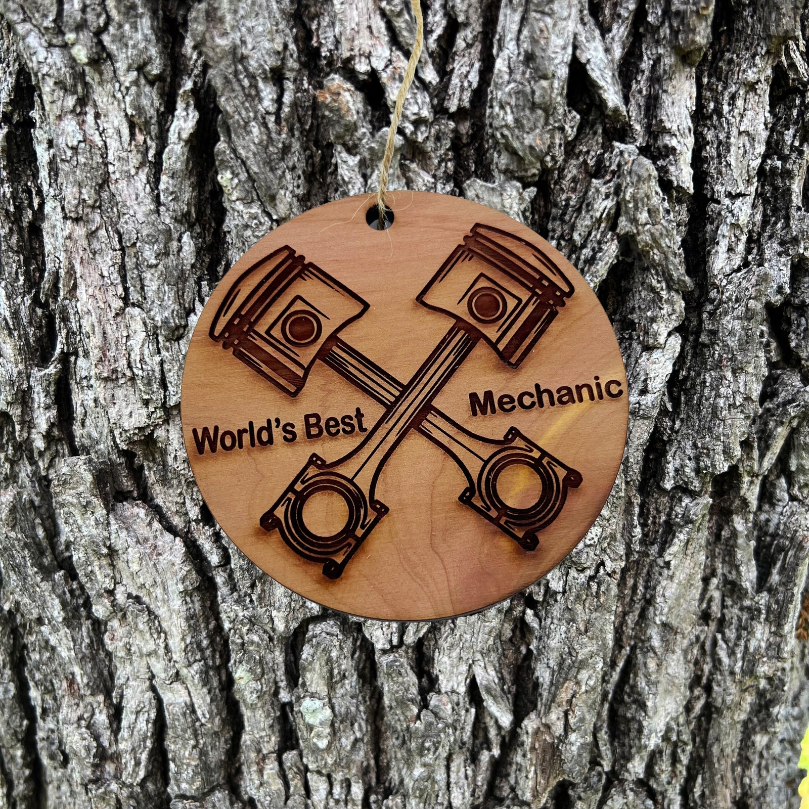 World's Best Mechanic with Piston - Cedar Ornament | eBay