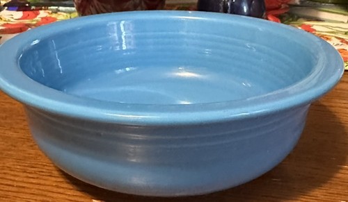 Fiesta Homer Laughlin Peacock Vegetable Bowl 8 1/4 “ Wide 3” Hgt. - Picture 19 of 23