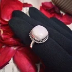 Gift Her Moonstone Gemstone 925 Sterling Silver Plated Handmade Worry Ring ~