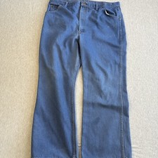 Vintage Genuine Roebucks Denim Men's USA Sears Blue Jeans - Tag Size 42x29 Look