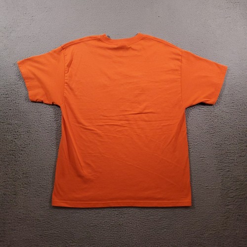 Vintage Reno Nevada Shirt Adult Large Orange Embroidered Text Solid Casual Tee - Picture 7 of 10