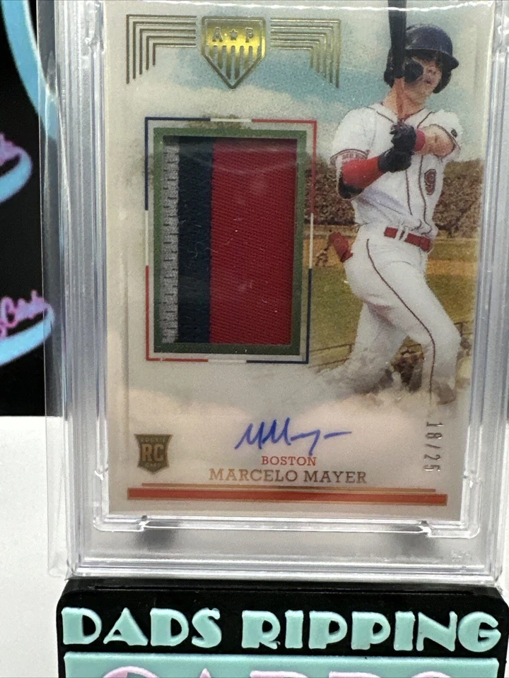 2023 Marcelo Mayer America's Pastime RC Autograph Relic Gold #133 /25 PSA - Image 4 of 4