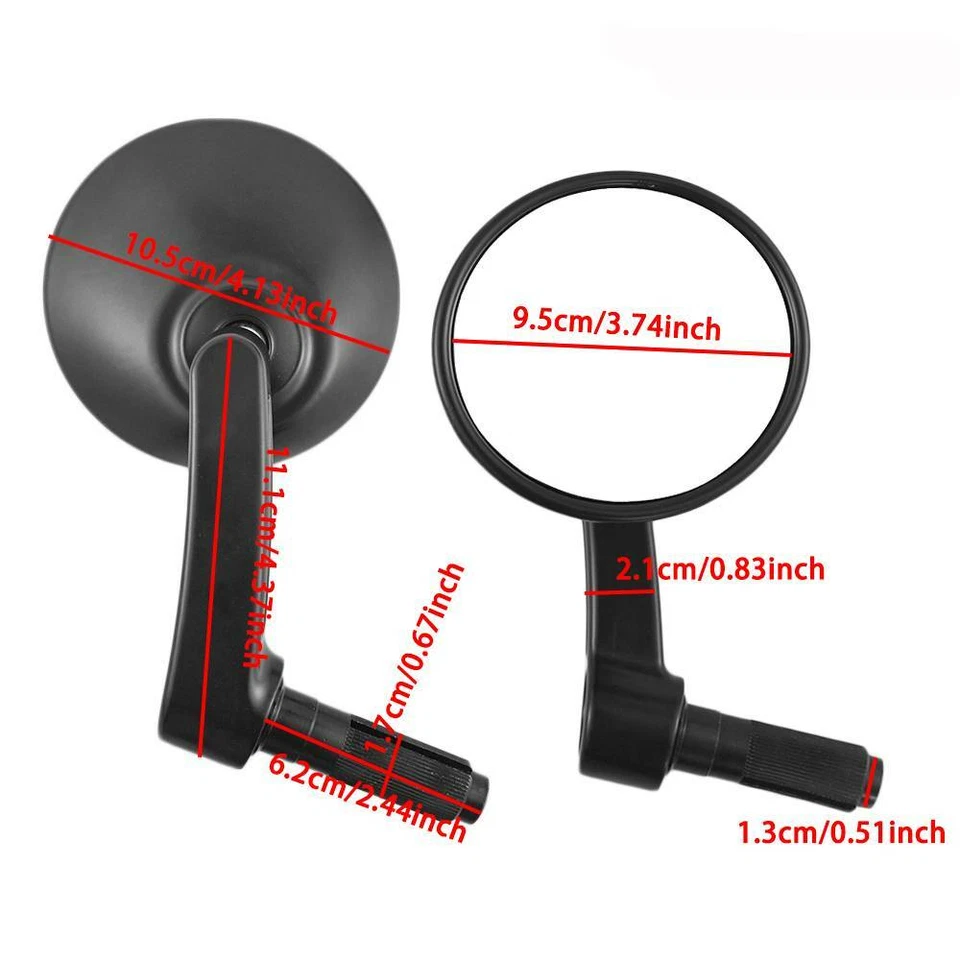 Espejos retrovisores laterales redondos para manillar de motocicleta de 7/8"" 1"" para Ducati Scrambler 1100 Foto 2 de 4