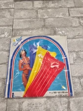 Set Intex The Wet Set Pool Air Mat Float Blue Yellow 72 x 27 Inflatable NOS 1999