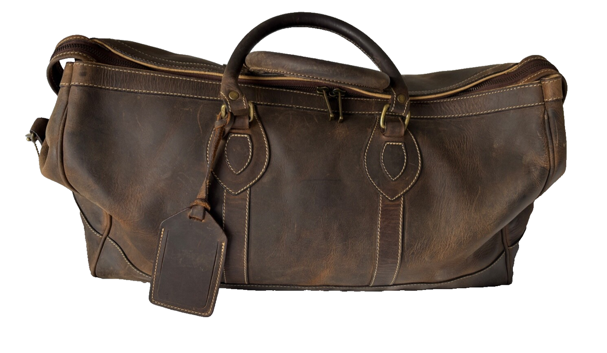 Duffel Bag Tusting Weekender Tusting Large Leather And Tweed