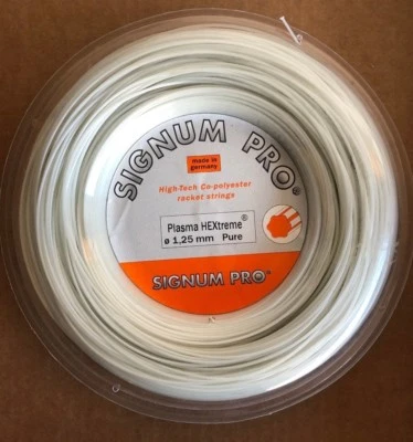 SIGNUM-PRO Signum Pro Plasma HEXtreme PURE 17G / 1.25mm Premium Co-Poly Tennis string 200M